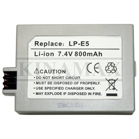 Kinamax LP-E5 LPE5 Replacement Battery for Canon EOS Digital Rebel XS, Canon EOS Digital... by Kinamax