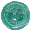 Colorful Recycled Art Glass Emerald Green Large Lip Bowl 15.5"D