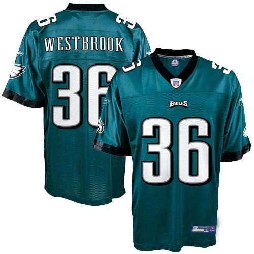 Brian Westbrook Jersey: Reebok Green Replica #36 Philadelphia Eagles Jersey - 5XL