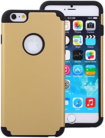 iPhone 6 6S Plus Case,X-Master® 2in1 Hybrid Case Shockproof Rugged Case Soft TPU and Hard PC Bumper Anti-slip [Protective Buffer] for iphone 6/6s Plus 5.5 Inch (Black+Gold)