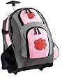 Clemson Rolling Backpack Deluxe Pink Clemson Tigers - Backpacks Bags with Wheels or School Trolley Carry-On Bags - Unique Wheeled Gifts for Girls Ladies- CUTE!