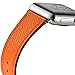 Balerion-Single Tour Watch Band,Genuine Leather Watch Band for APPL-Watch Series 1 Series 2 Series 3 Series 4-42mm/44mm Single Tour Fire Orange