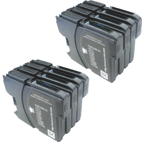 8 Schwarz LC980BK LC1100 BK Patronen Kompatibel Tintenpatrone für Brother MFC-250C MFC-255CW MFC-290C MFC-295CN Brother MFC-297C MFC-490CN MFC-490CW MFC-5490CN MFC-5890CN MFC-790CW MFC-795CW MFC-6490CW MFC-6890CDW MFC-990CW MFC-J615W DCP-145C DCP-165C DCP-167C DCP-185C DCP-195C tinten
