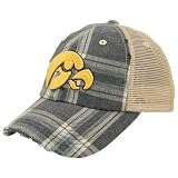 Top of the World Iowa Hawkeyes Plaid Academic Adjustable Hat