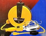 Tools & Hardware : 50 Ft Retractable Cord Reel W / Work Light - UL