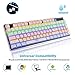 AcTopp Mechanical Keyboard Gaming Keyboards 92 Keys LED Backlight with Blue Switch for Windows & Mac Anti-ghosting Keys and Aluminum Frame White