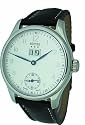 Bernex Swiss Made Gents large Stainless Steel, Big Date Mechanical Wrist Watch leather strap silver dial