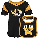 Missouri Tigers Infant Black Bib & Creeper Set