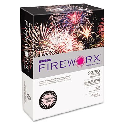 Boise Fireworx Color Copy/Laser Paper, 20 lb, 