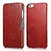 iPhone 6s/6 Case, Benuo [Vintage Series] [Genuine Leather] Folio Flip Corrected Grain Leather Case [Ultra Slim] with Magnetic Closure for iPhone 6/iPhone 6s 4.7 inch (Retro Red)