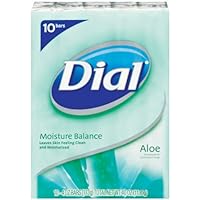 Dial Aloe Antibacterial Soap Bar, 4-Ounce Bars, 10-Count