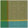 Woven Jacquard 100% Cotton Wave Pattern Kiwi Green Tablecloth 54x90 Inches