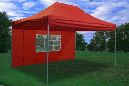 10x15 Pop up 4 Wall Canopy Party Tent Gazebo Set Ez Red