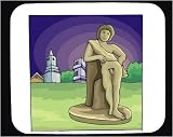 Decorated Mouse Pad with Italy, art, classical, stone, Europe, statue, sclupture