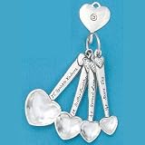 Pewter Heart Measuring Spoons w/ Hook