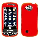 Samsung Reality U820 Cell Phone Orange Rubber Feel Protective Case Faceplate Cover