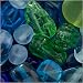 Czech Glass Bead Mix Variety Shapes Cobalt Green (2 Ounce)