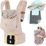 エルゴベビー 抱っこ紐 (ベルト付） オーガニック/ローズハーモニー・防寒セットL 【正規品2年間保証-SG認定】 +防寒ケープ＆よだれパッド