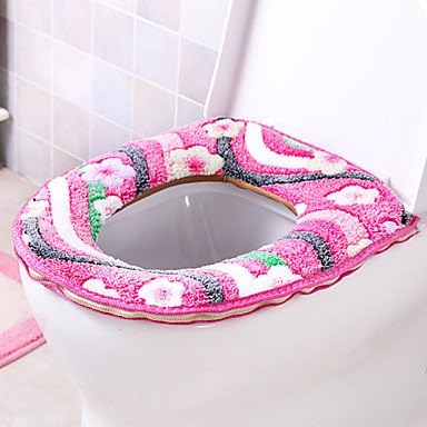 Flower Pattern Full Packed Waterproof Warm Toilet Seat Cushion K3877