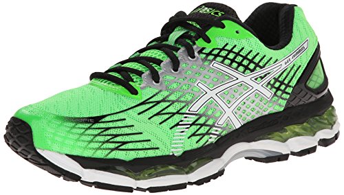 ASICS Men's Gel-Nimbus 17 Running Shoe,Flash Green/White/Black,15 M US