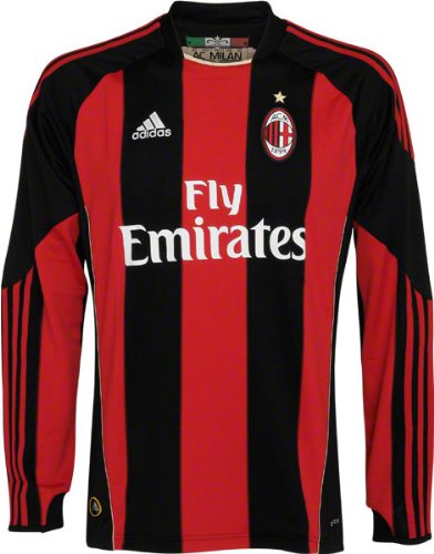 A.C. Milan Long Sleeve Home Jersey 2010-11 (L)