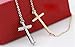 Sideways Cross Necklace Kelly Ripa Style From Ghome Offer Silver or Gold Color 18 Inches Simple Pendant for Women (Gold)
