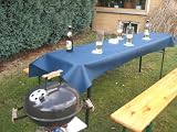 Tischdeckenrolle aus stoffähnlichem Vlies, Blau, 1 x 20m, ideal für jede Party, Catering, Vereinsfeier, Hochzeit, Geburtstagsfeier