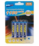 4 x Pack AAA Palo Palocell Rechargeable Rechargable Batteries NIMH 1100mAh very high capacity ideal for Cordless Telephones, Digital Cameras, Calculators, Mobile Devices, Toy Games , Torches, Handheld Products and most Electrical Items over 30000 packs sold on Ebay just launched on Amazon Manufactured Date April 2012