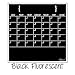 Dry Erase Magnet Calendar Black Fluorescent