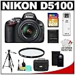 Nikon D5100 16.2 MP Digital SLR Camera & 18-55mm G VR DX AF-S Zoom Lens with 32GB Card + Case + Filter + Remote + Tripod + Cleaning & Accessory Kit