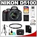 Nikon D5100 16.2 MP Digital SLR Camera & 18-55mm G VR DX AF-S Zoom Lens with 32GB Card + Case + Filter + Remote + Tripod + Cleaning & Accessory Kit