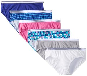 Hanes Women's Cotton Hipster Underwear, 6-Pack, Assorted, Size-8