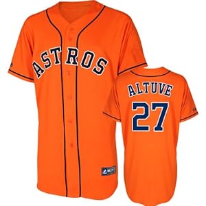 Amazon.com : Jose Altuve Jersey: Youth Alternate Orange #27 Houston Astros Replica Jersey 