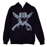 Halo 3 Spartan Silver Zip Front Hooded Sweatshirt