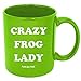 Funny Guy Mugs Crazy Frog Lady Ceramic Coffee Mug - 11oz - Ideal Funny Coffee Mug for Women and Men - Hilarious Novelty Coffee Cup with Witty Sayings