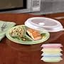 MICROWAVE DIVIDED PLATES WITH VENTED LIDS - (SET OF 4 IN ASSORTED COLORS)