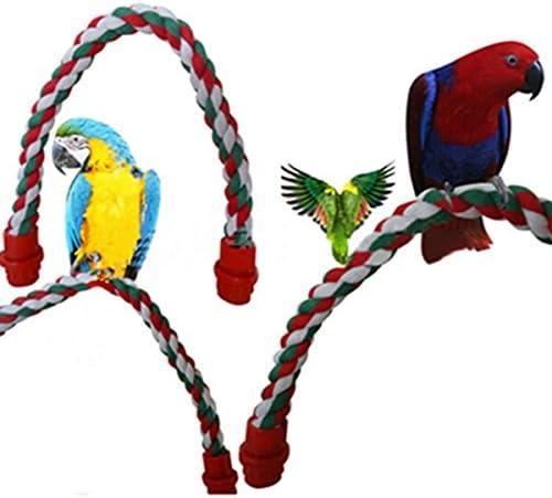 Cotton Bird Parrot Stand Rope Bar Springboard LadderÂ Parrot Stand Holder Toys