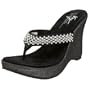 Volatile Women's Beatrice High Wedge Thong,Black,8 M US
