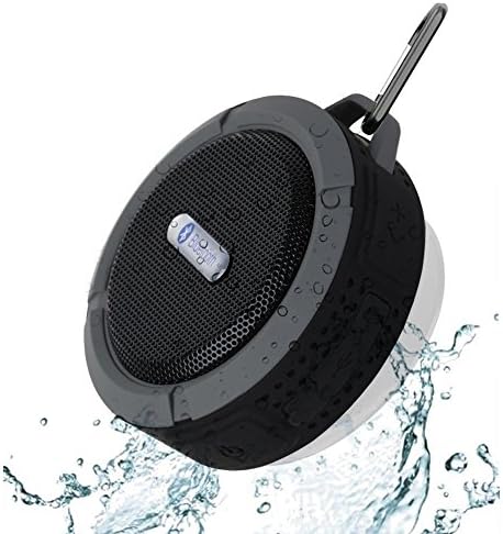 Fire LA Driver Portable Waterproof Bluetooth 3.0 Wireless 5W Shower Speaker with Mic and Removable Suction Cup. (Balck)
