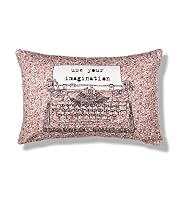 Floral & Typewriter Print Cushion