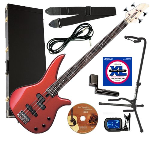 Yamaha RBX170 Red Bass ESSENTIALS BUNDLE w/ Gig Bag, Strap & Stand