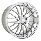 18x8 Privat Netz (Silver w Machined Lip) Wheels Rims 5x120 (NT8852040S) by Privat