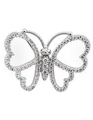 Butterfly Pendant with Diamonds in 14K White Gold