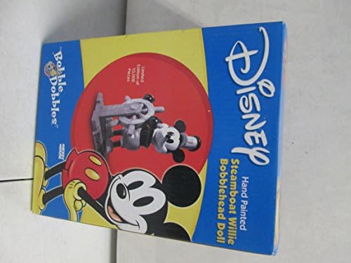Bobble Dobbles Disney Hand Painted Steamboat Willie Bobblehead Doll