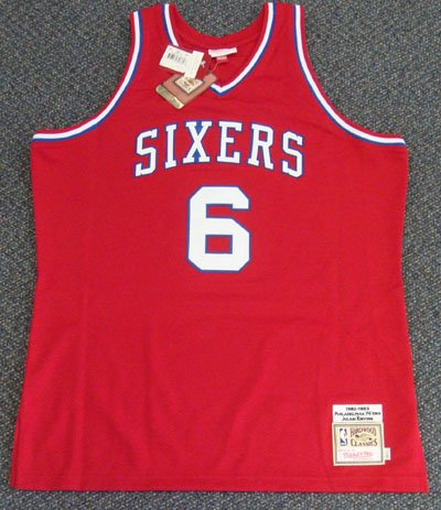 Julius Erving 1982-83 Mitchell & Ness Autographed 76ers Jersey 83 Champs PSA/DNA