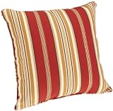 Brentwood Outdoor Pillow 17 by 17-Inch Welt Cord, Capulet Stripe Pompeii