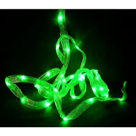 Ribbon Lights LED BATTERY GREEN Fairy Lights-14 feet Long
