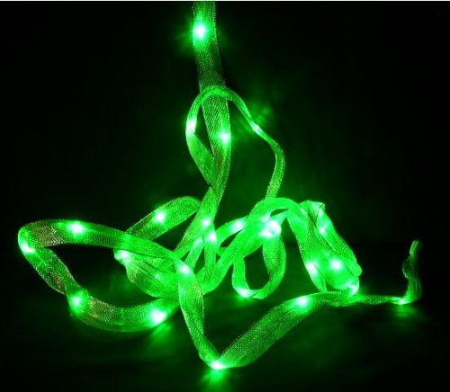 Ribbon Lights LED BATTERY GREEN Fairy Lights-14 feet Long