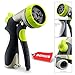 The Hose Co Expanding Garden Hose Kit Green, Blue Double Latex KinkProof Long-Lasting 50 ft Hose, Copper Fittings, 8 Function Nozzle & Bonus Wall Hook