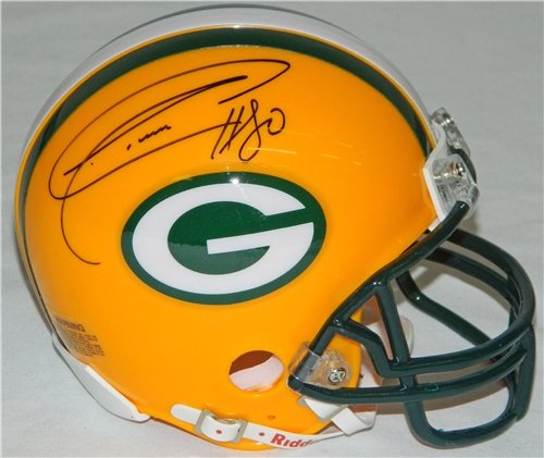 Donald Driver Autographed/Hand Signed Packers Riddell Mini Helmet